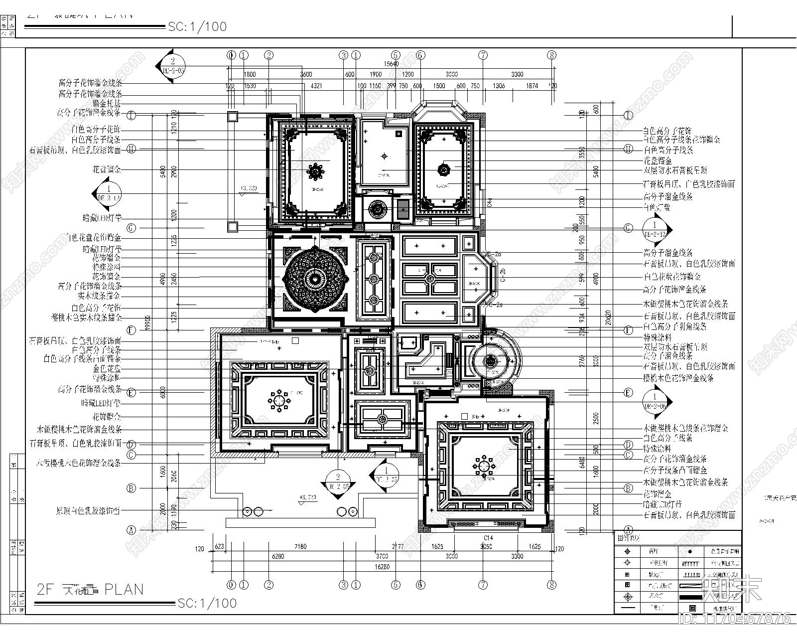 欧式整体家装空间cad施工图下载【ID:1170467876】