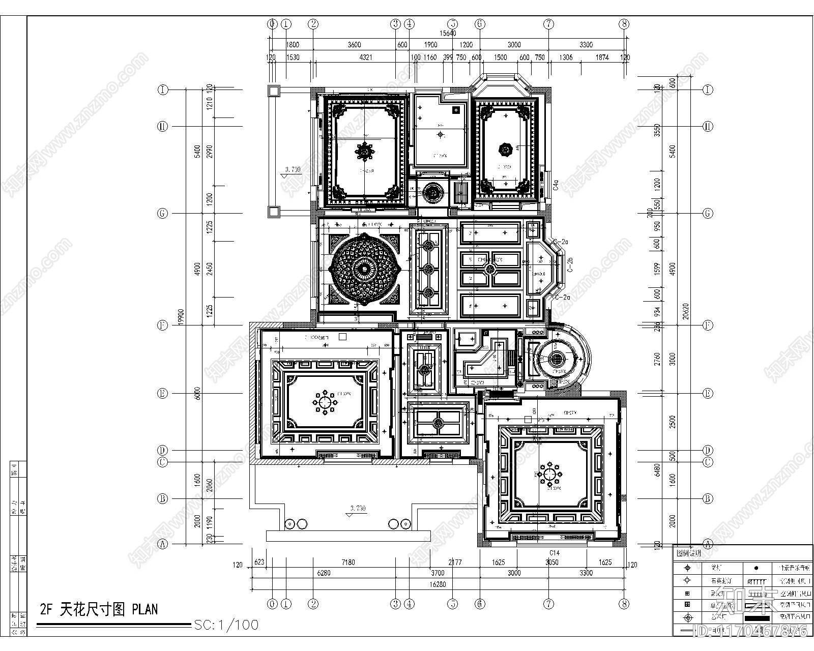 欧式整体家装空间cad施工图下载【ID:1170467876】