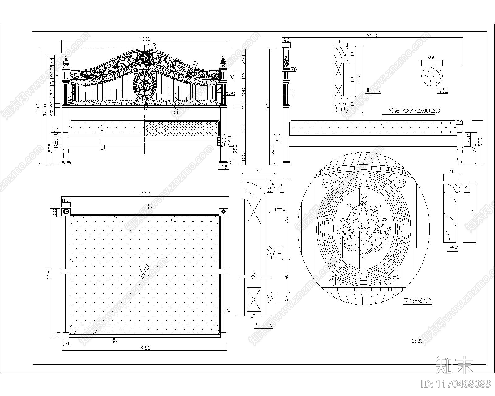 法式家具节点详图cad施工图下载【ID:1170468089】