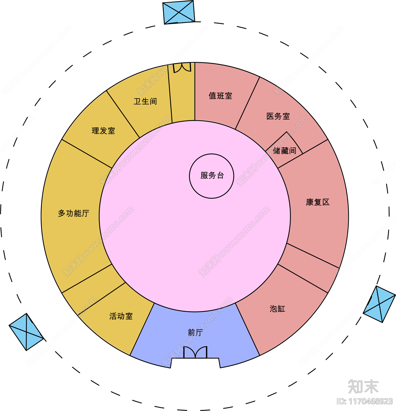 现代简约医院建筑SU模型下载【ID:1170468923】