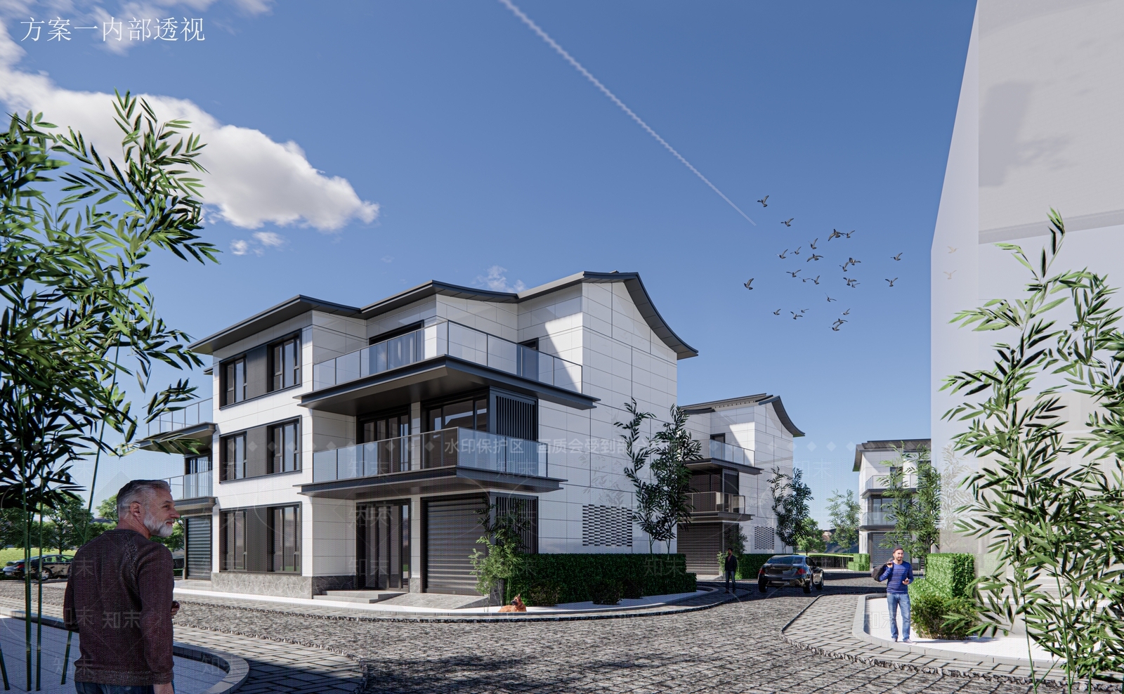 新中式中式多层住宅SU模型下载【ID:1170469974】