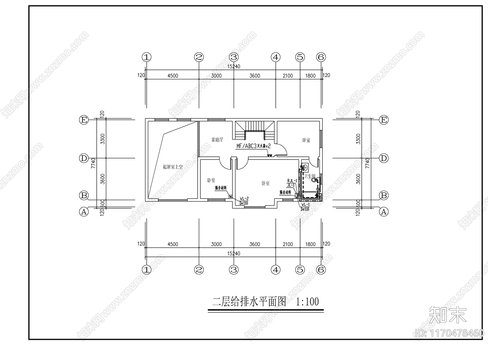 给排水图cad施工图下载【ID:1170478460】