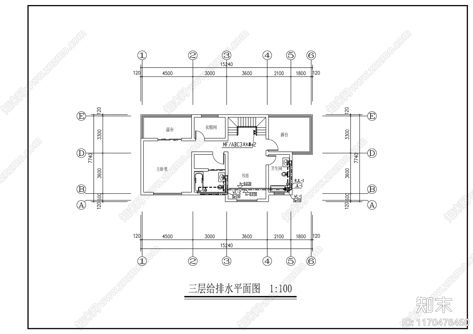 给排水图cad施工图下载【ID:1170478460】