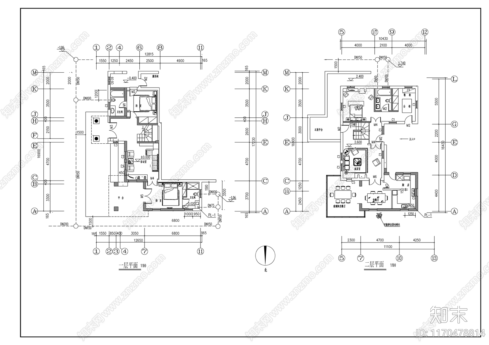 给排水图cad施工图下载【ID:1170478814】