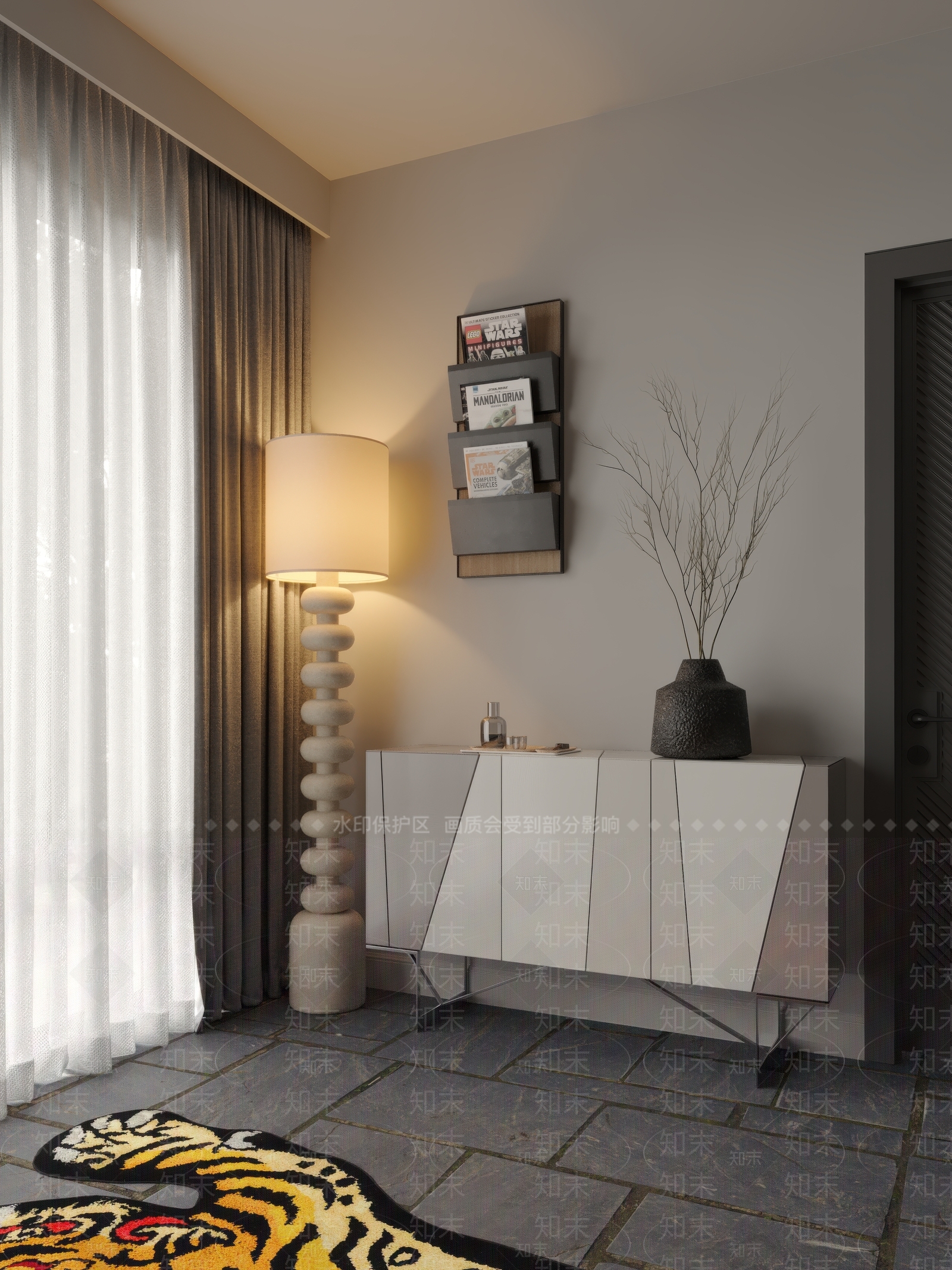 现代玄关柜3D模型下载【ID:1170479991】
