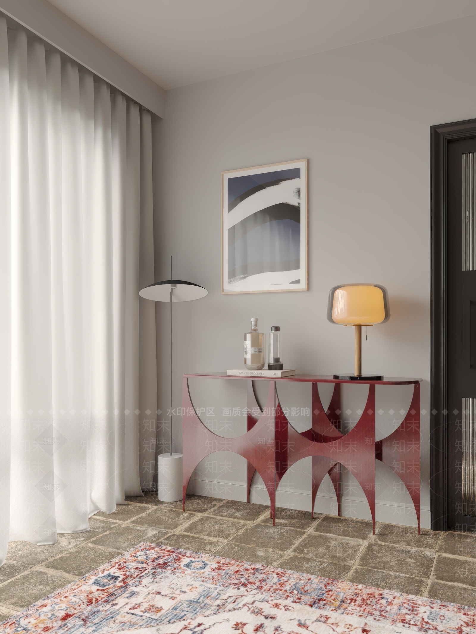 现代玄关柜3D模型下载【ID:1170480366】