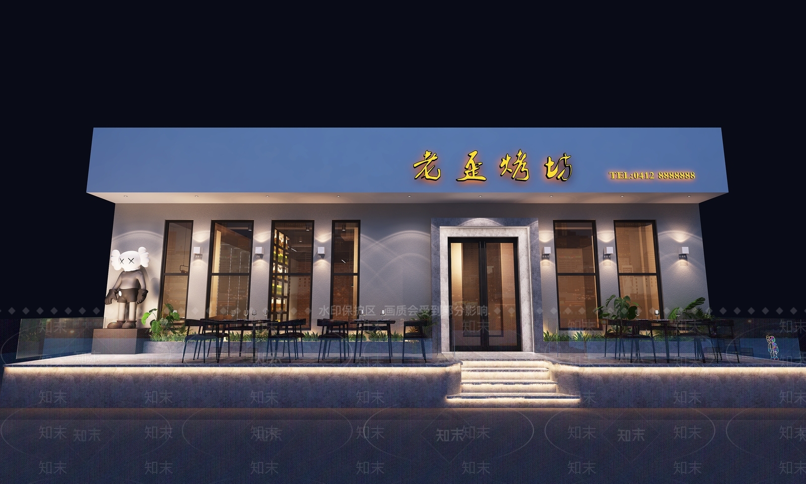 工业烧烤店3D模型下载【ID:1170482060】