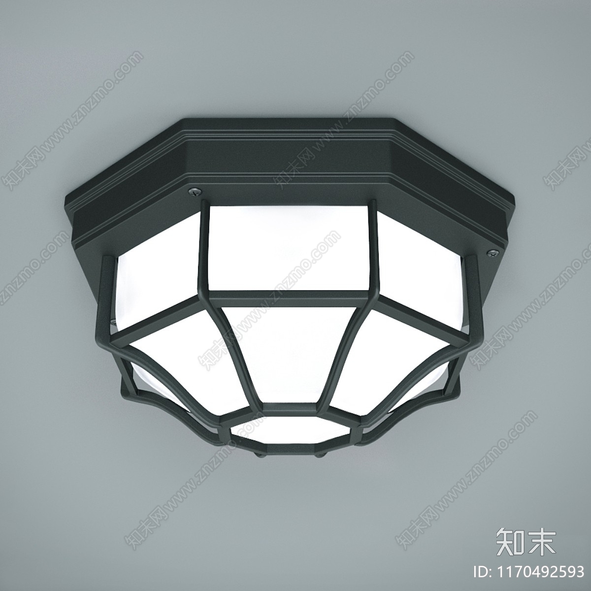 吸顶灯3D模型下载【ID:1170492593】