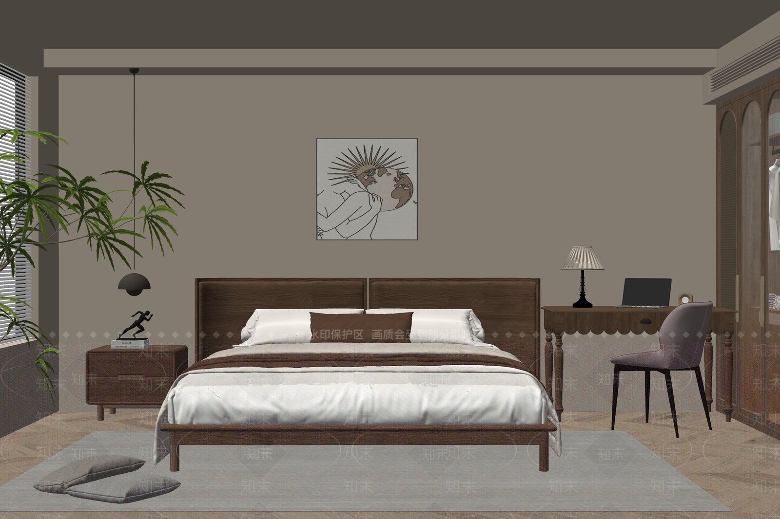 设计感挂画挂画SU模型下载【ID:1227484907】