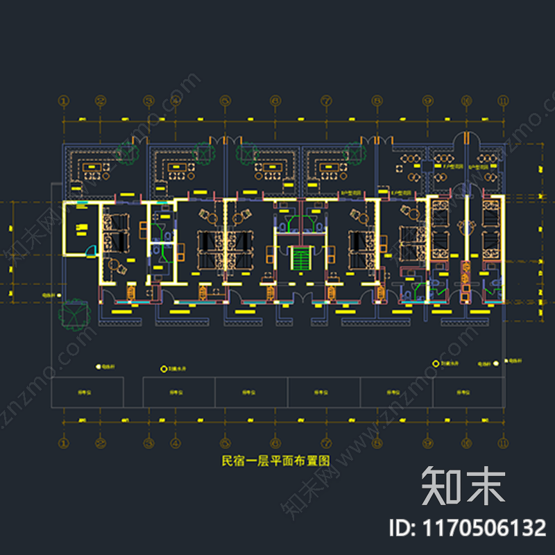 现代民宿cad施工图下载【ID:1170506132】