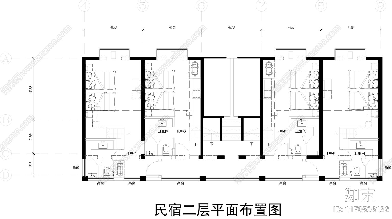 现代民宿cad施工图下载【ID:1170506132】