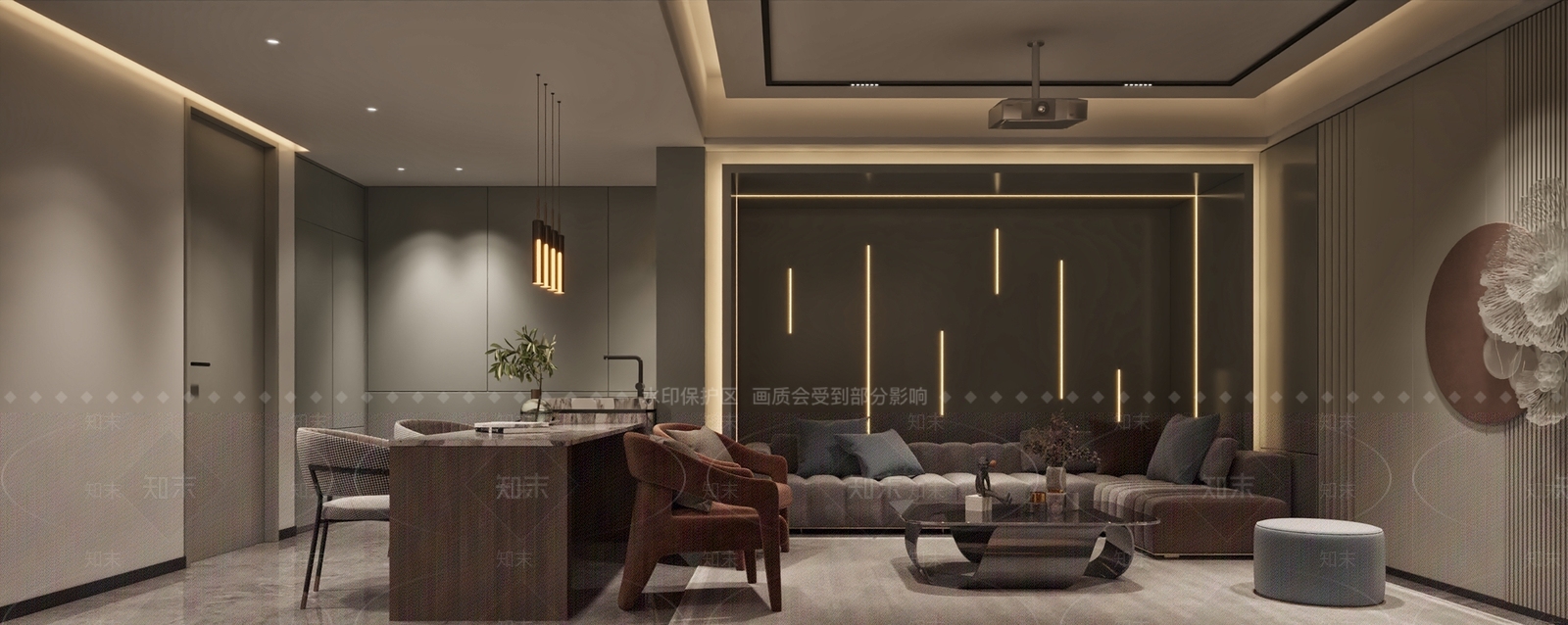 现代影音室3D模型下载【ID:1170507057】