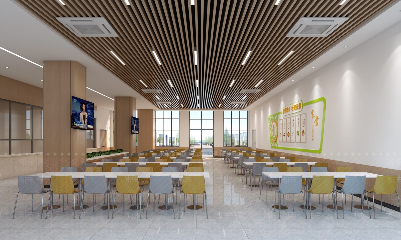 现代食堂3D模型下载【ID:1170509444】