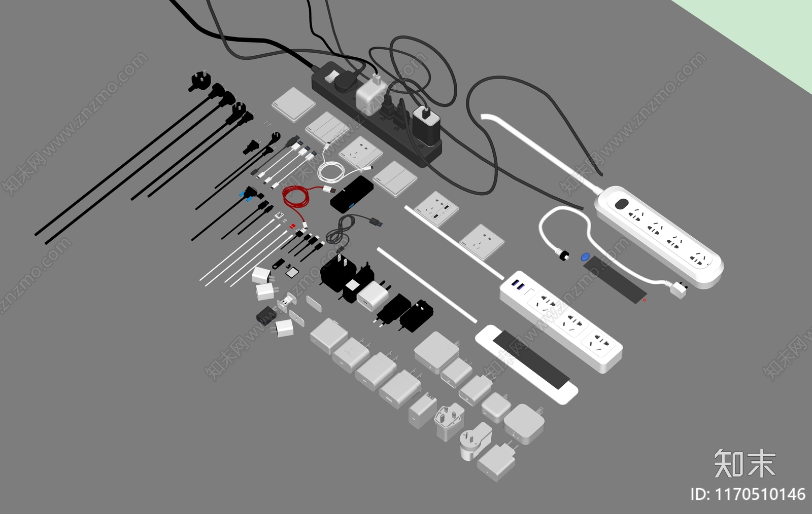 现代插座SU模型下载【ID:1170510146】
