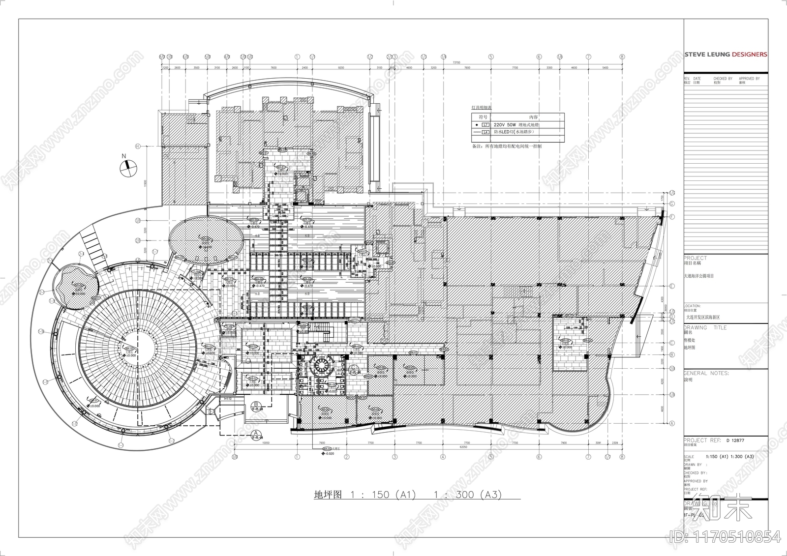 现代售楼处cad施工图下载【ID:1170510854】
