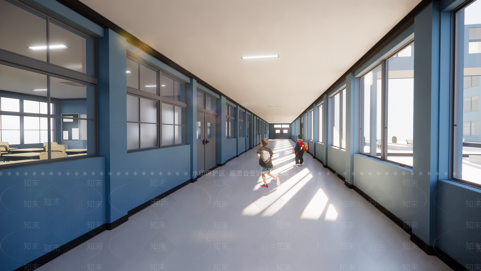 现代学校建筑SU模型下载【ID:1170511878】