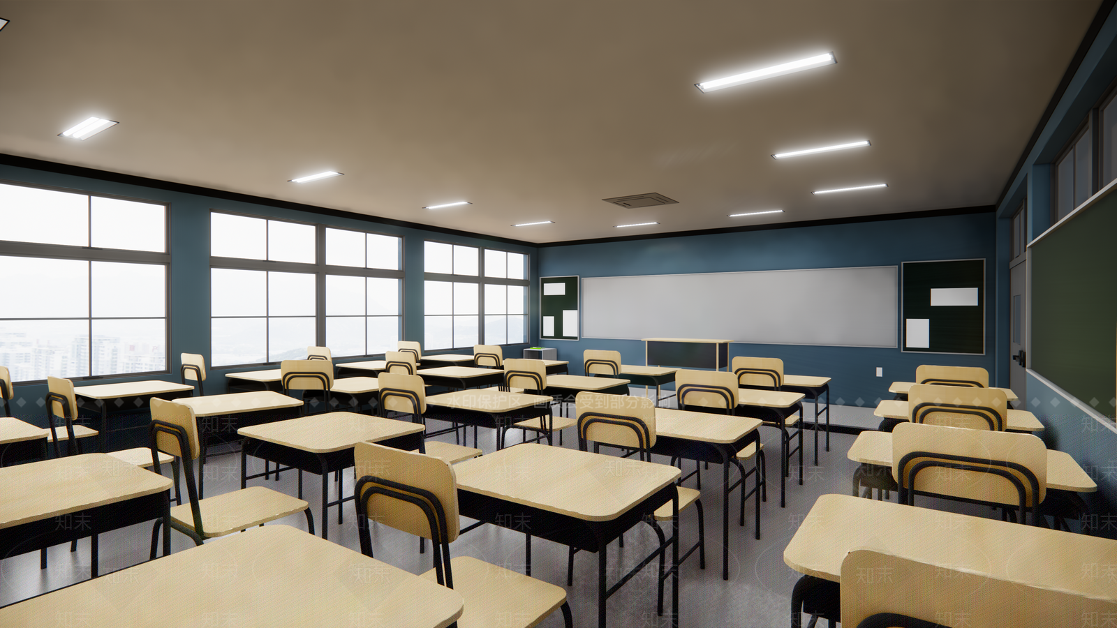 现代学校建筑SU模型下载【ID:1170511878】