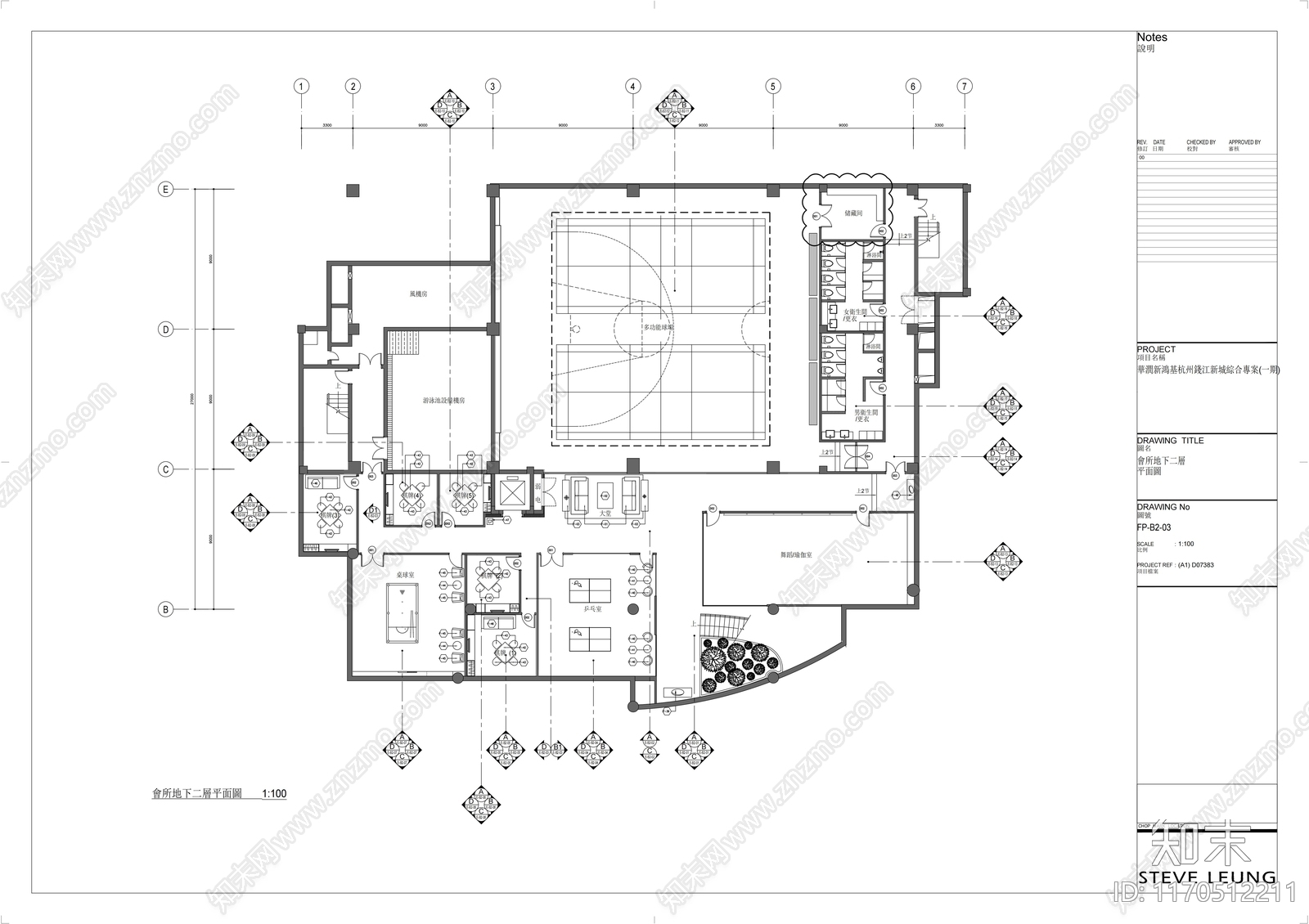 现代会所cad施工图下载【ID:1170512211】