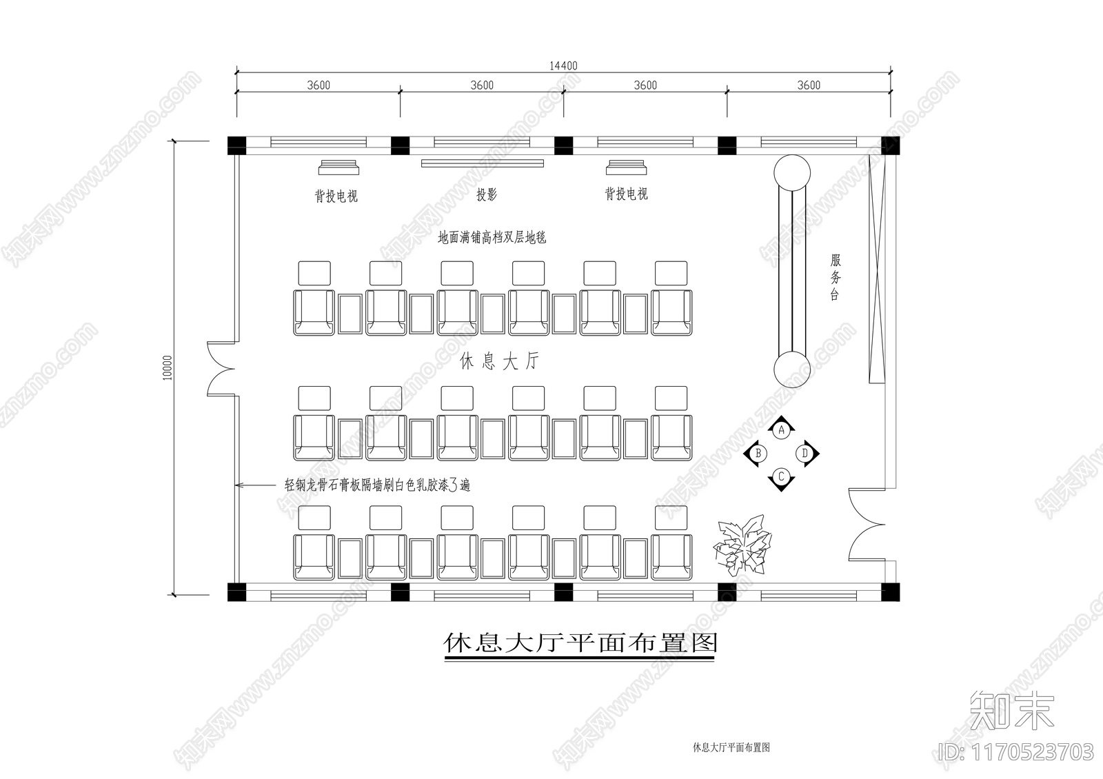 现代其他休闲娱乐空间cad施工图下载【ID:1170523703】