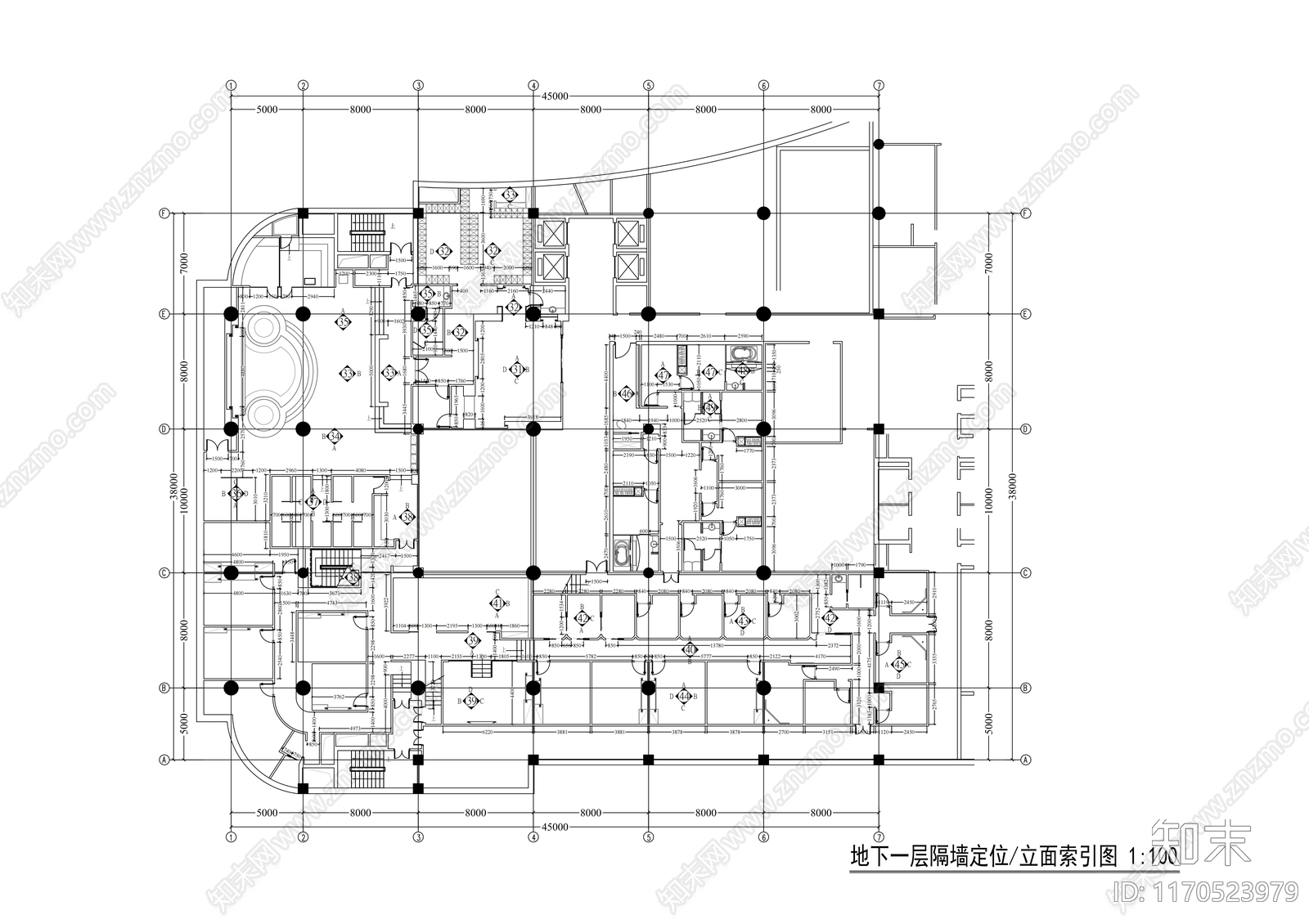 现代其他休闲娱乐空间cad施工图下载【ID:1170523979】