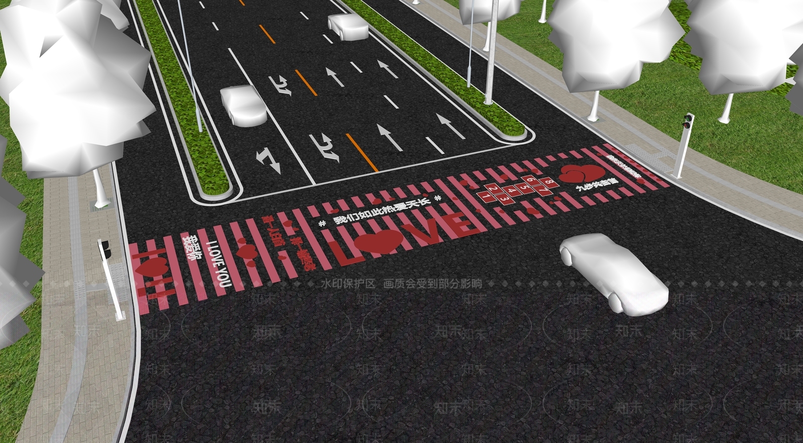 现代道路SU模型下载【ID:1170526467】