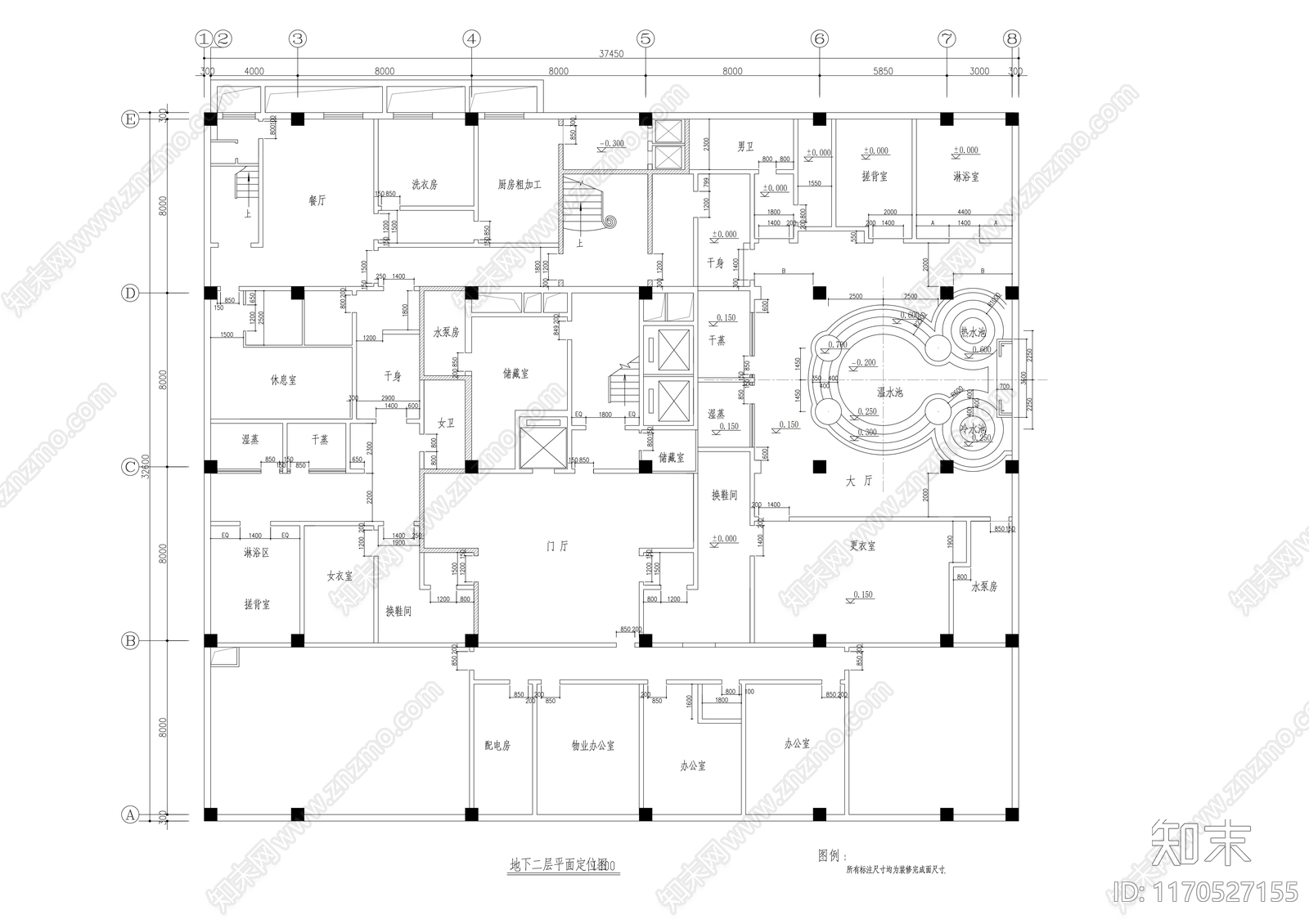 现代会所cad施工图下载【ID:1170527155】