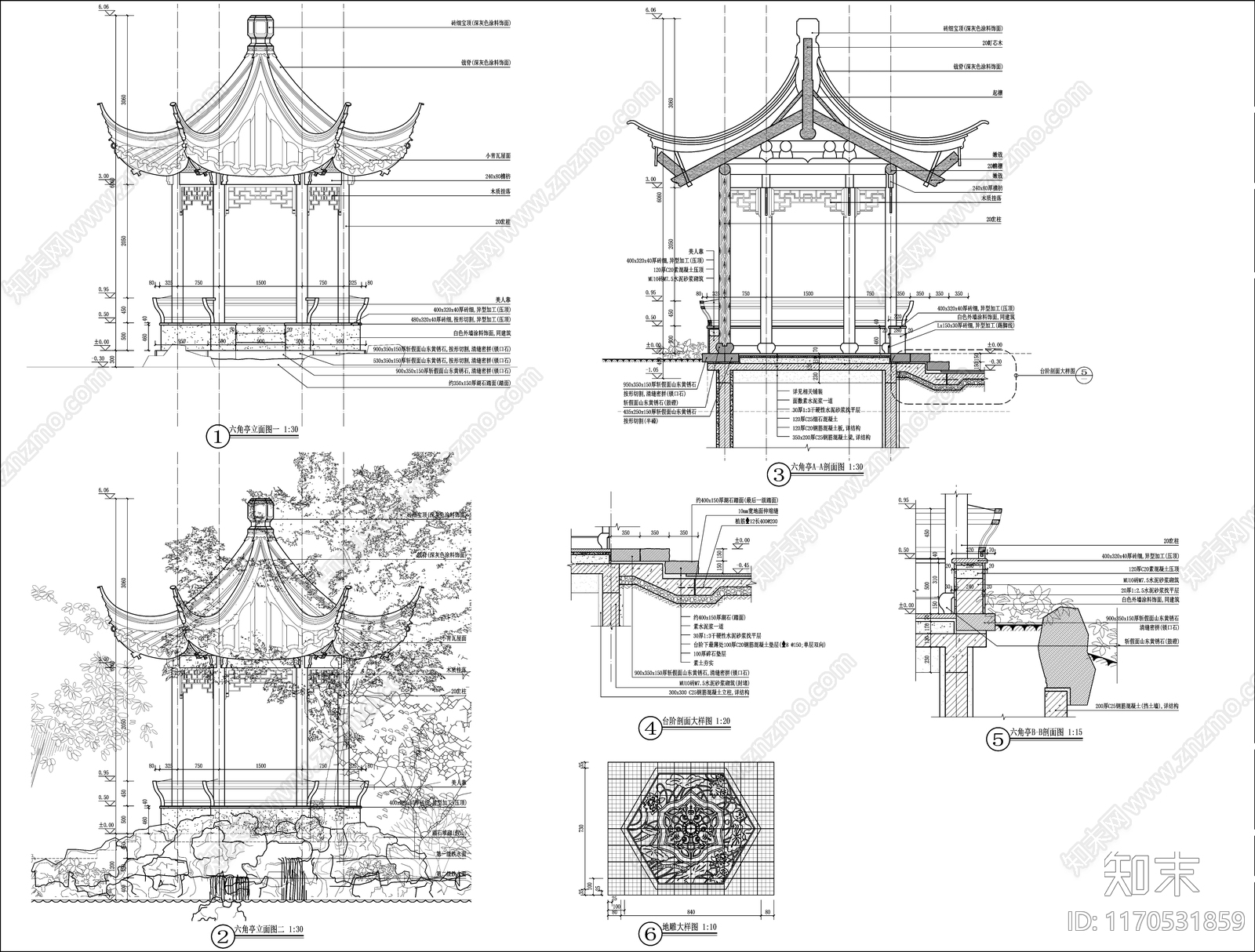 新中式中式小区景观cad施工图下载【ID:1170531859】