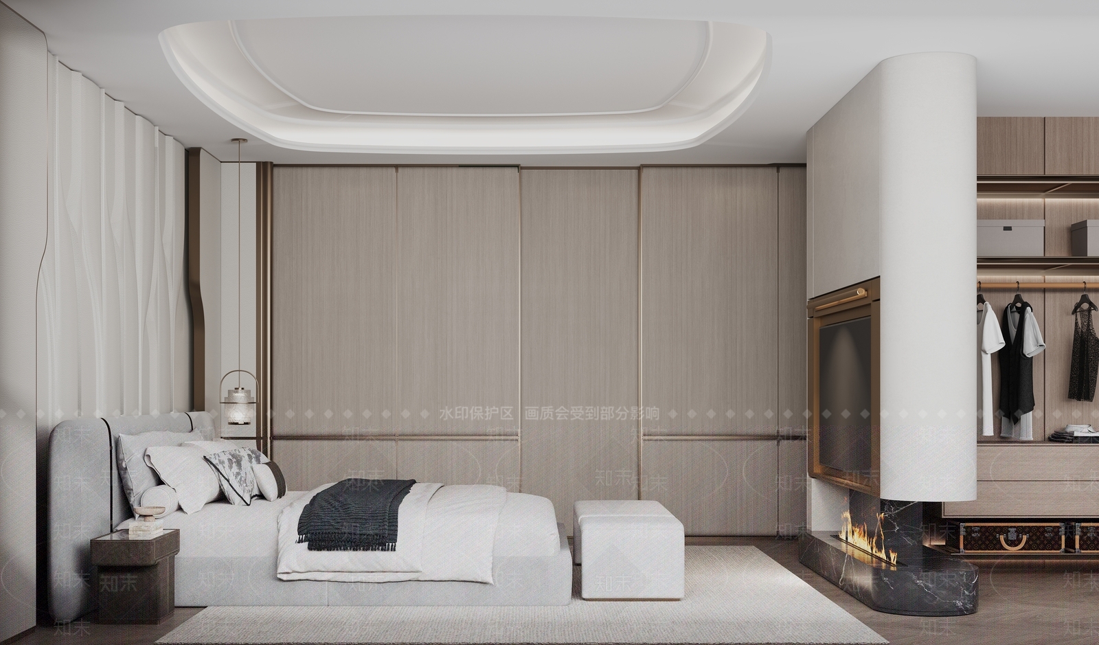 现代衣帽间3D模型下载【ID:1214730647】