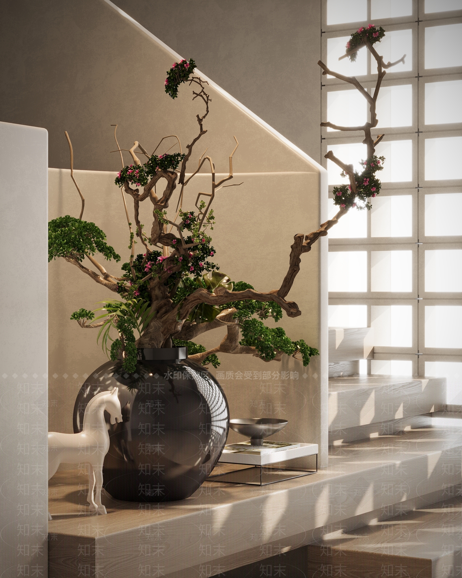 花草组合3D模型下载【ID:1170535637】