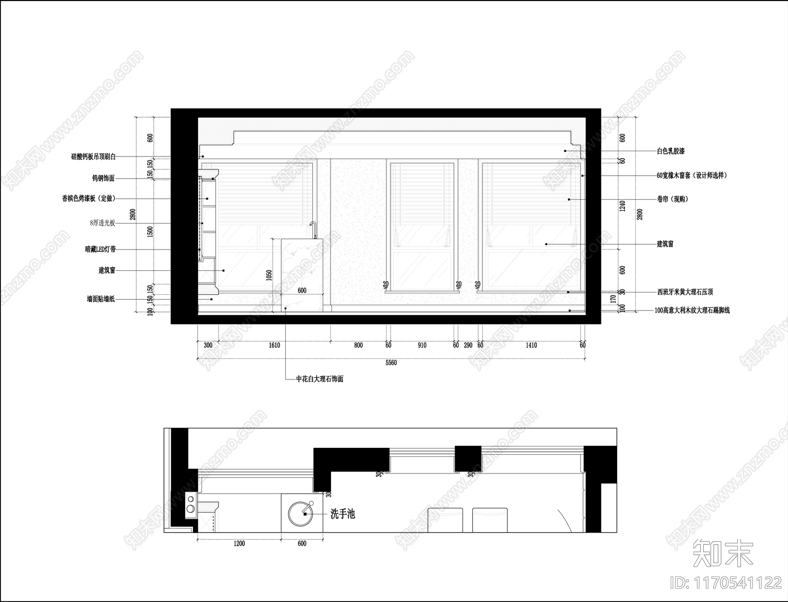 整体家装空间cad施工图下载【ID:1170541122】