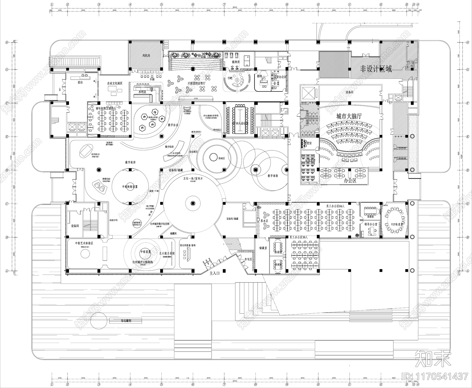 现代极简科技馆施工图下载【ID:1170541437】