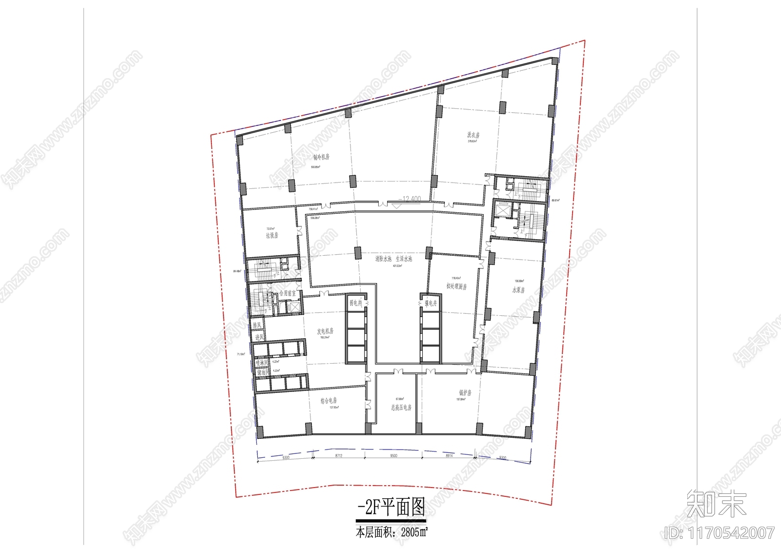 现代酒店建筑施工图下载【ID:1170542007】