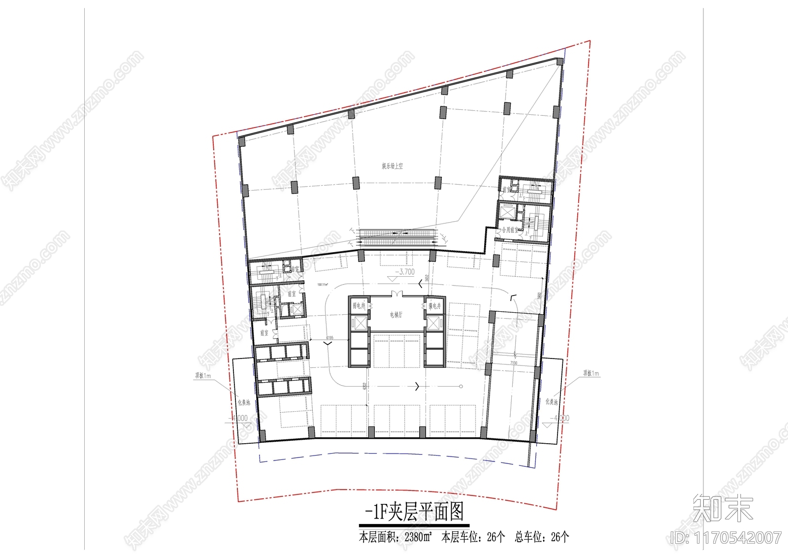 现代酒店建筑施工图下载【ID:1170542007】