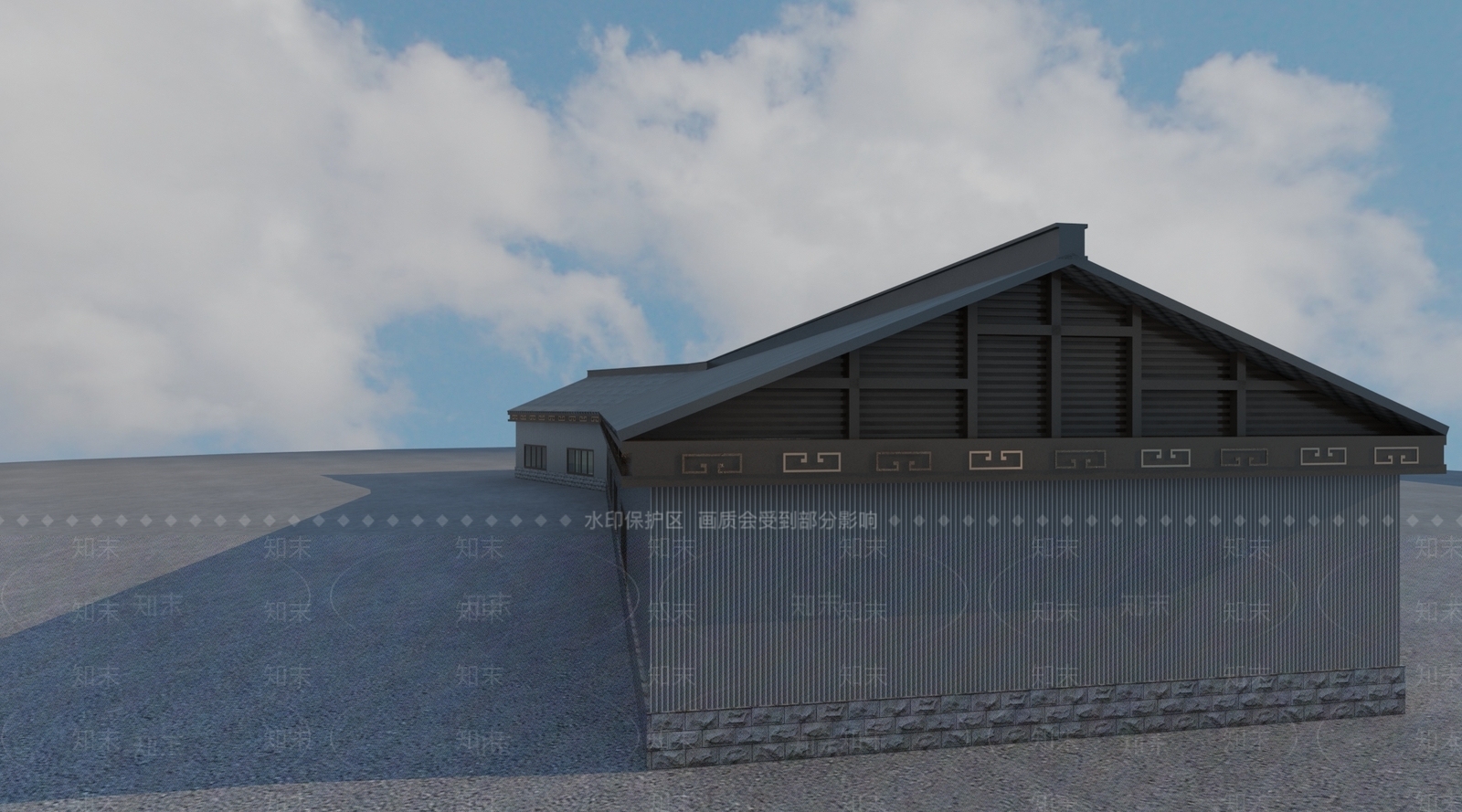 现代厂房3D模型下载【ID:1170542812】