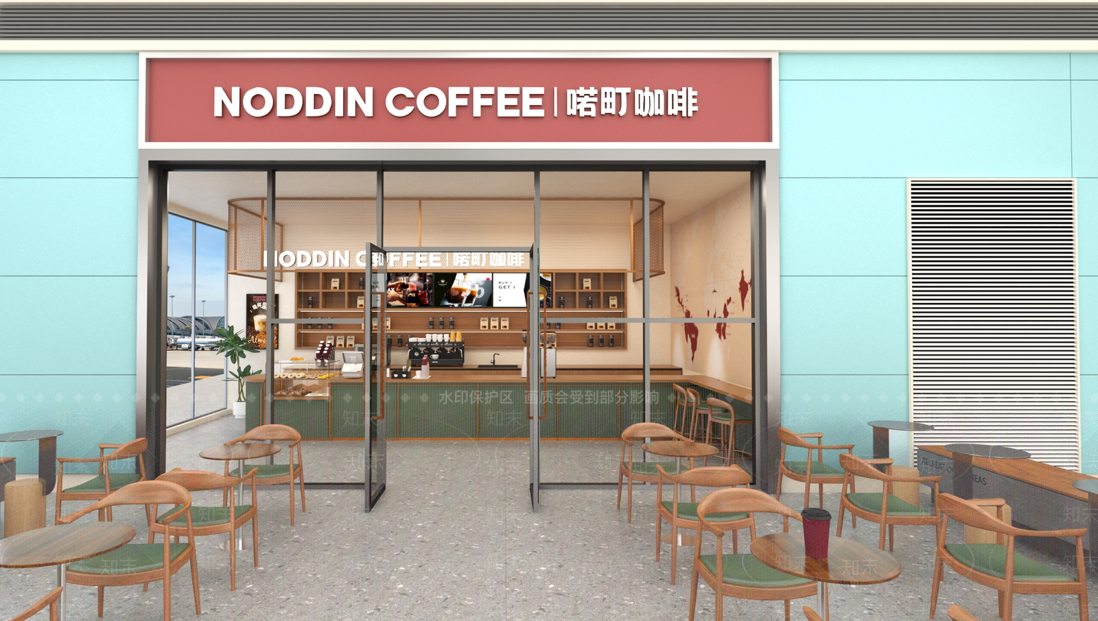 轻奢咖啡厅3D模型下载【ID:1170545785】