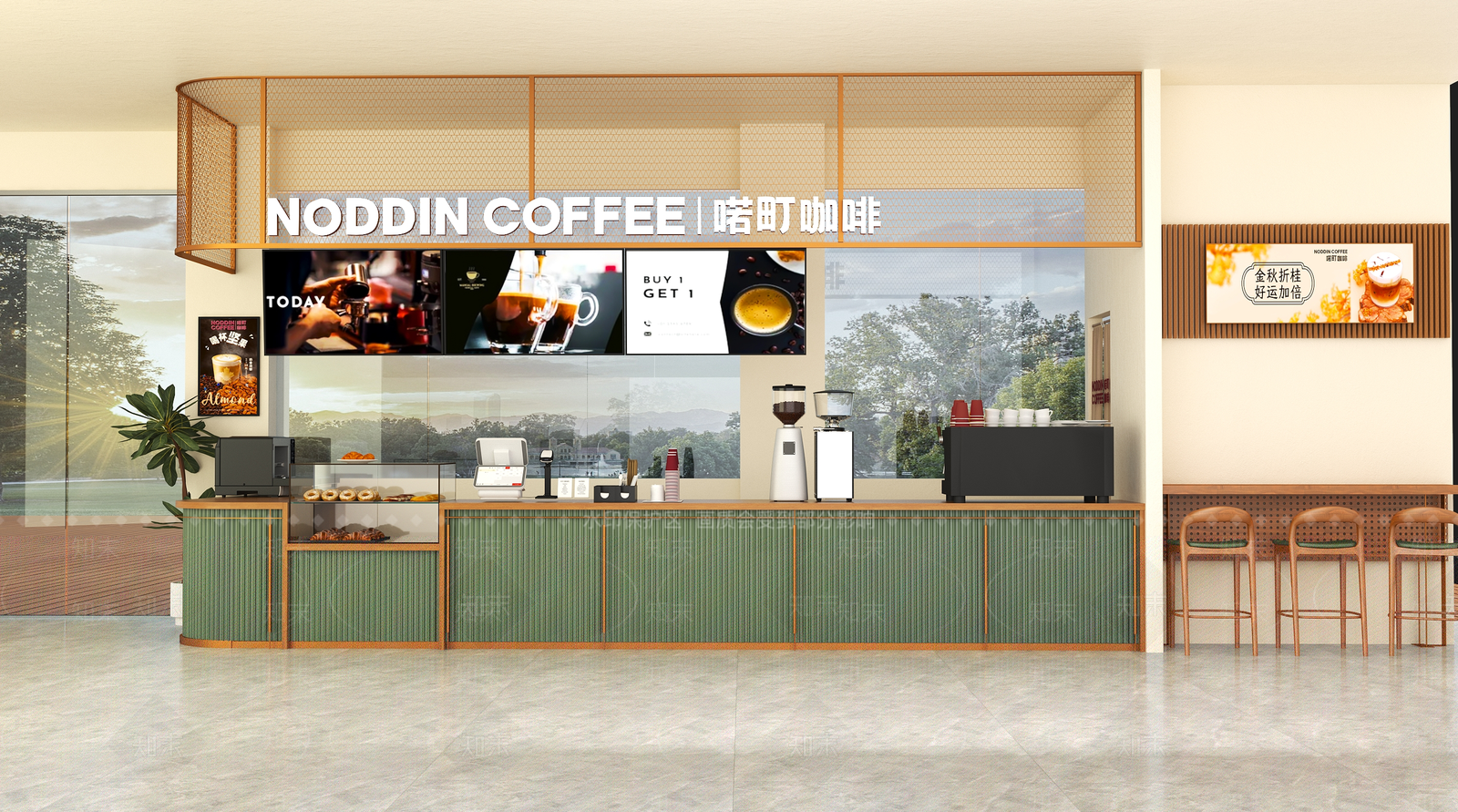 轻奢咖啡厅3D模型下载【ID:1170545864】