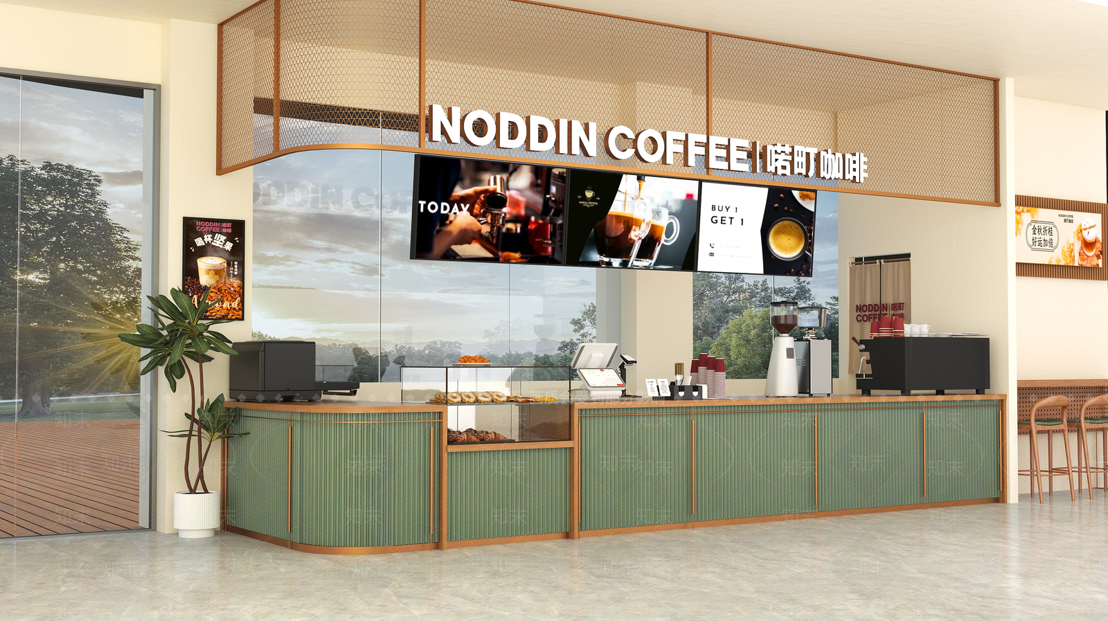 轻奢咖啡厅3D模型下载【ID:1170545864】