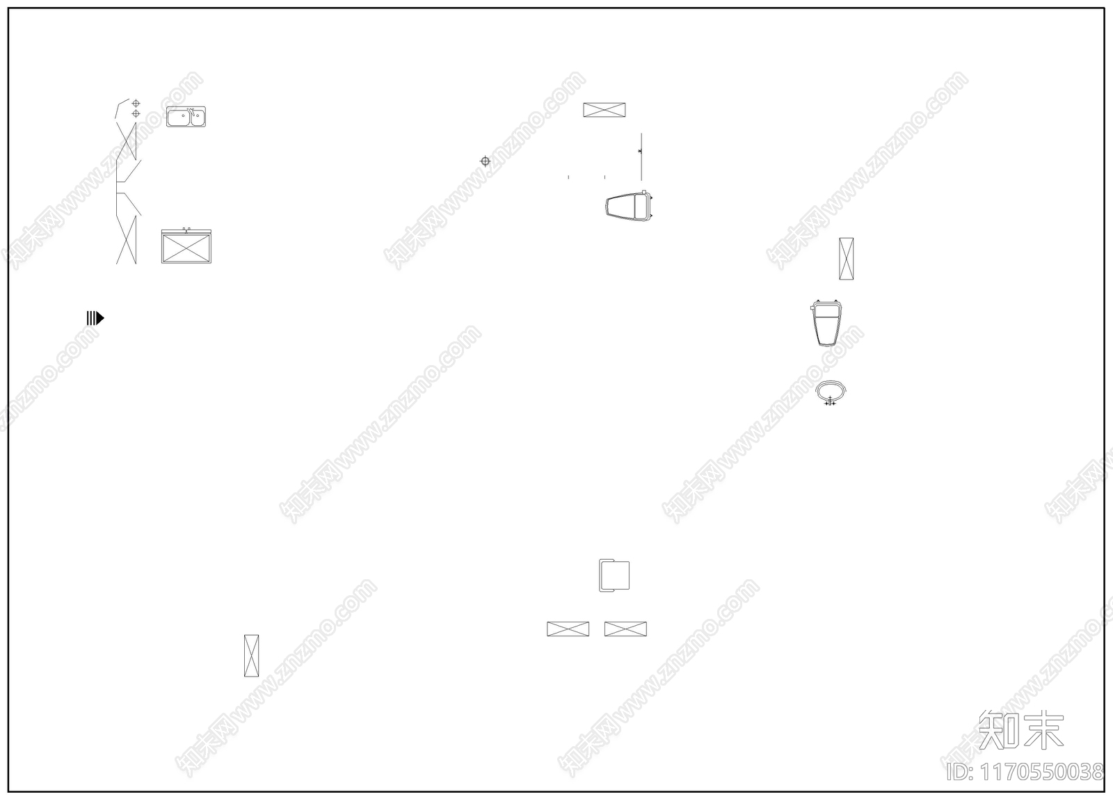 整体家装空间cad施工图下载【ID:1170550038】