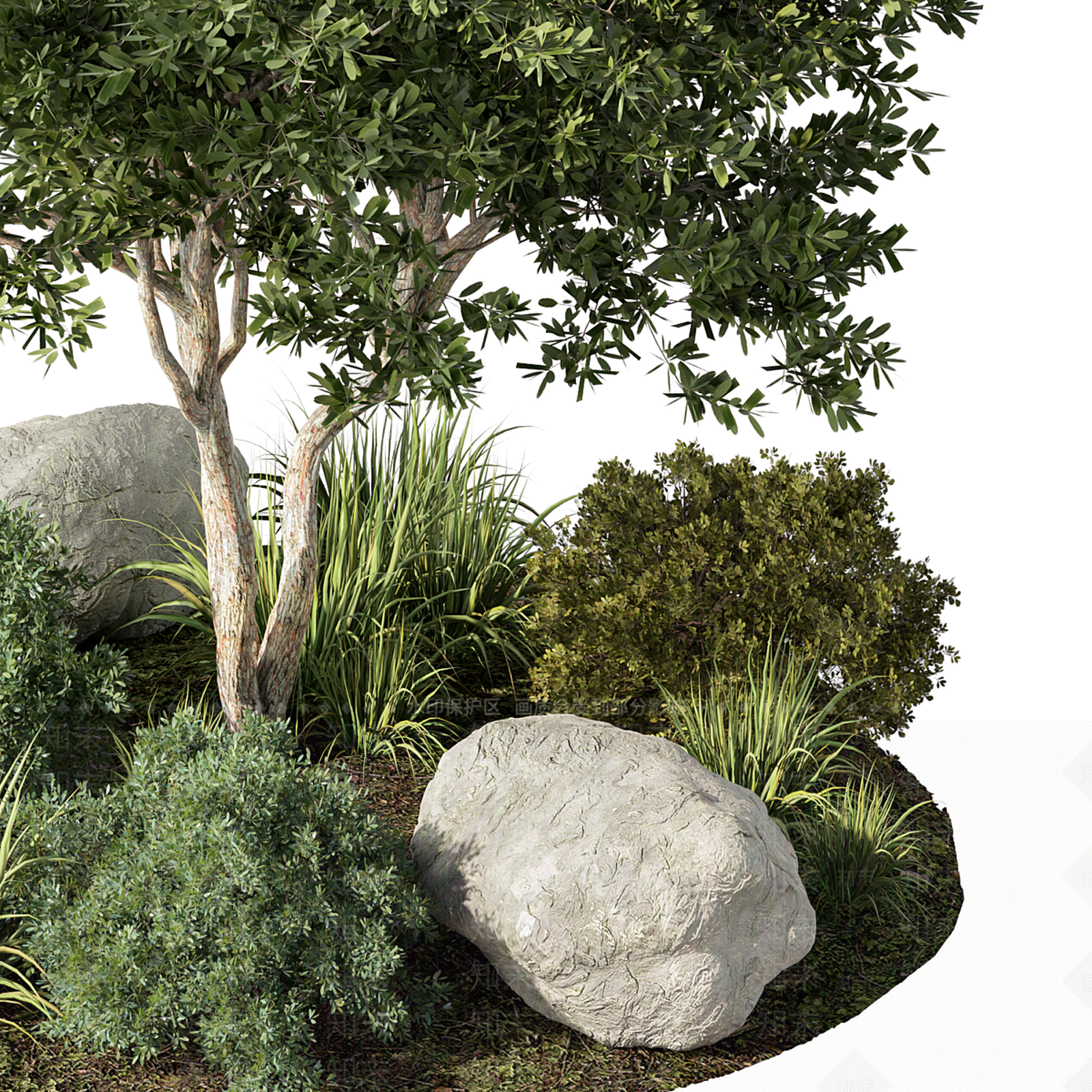 植物堆3D模型下载【ID:1170551143】