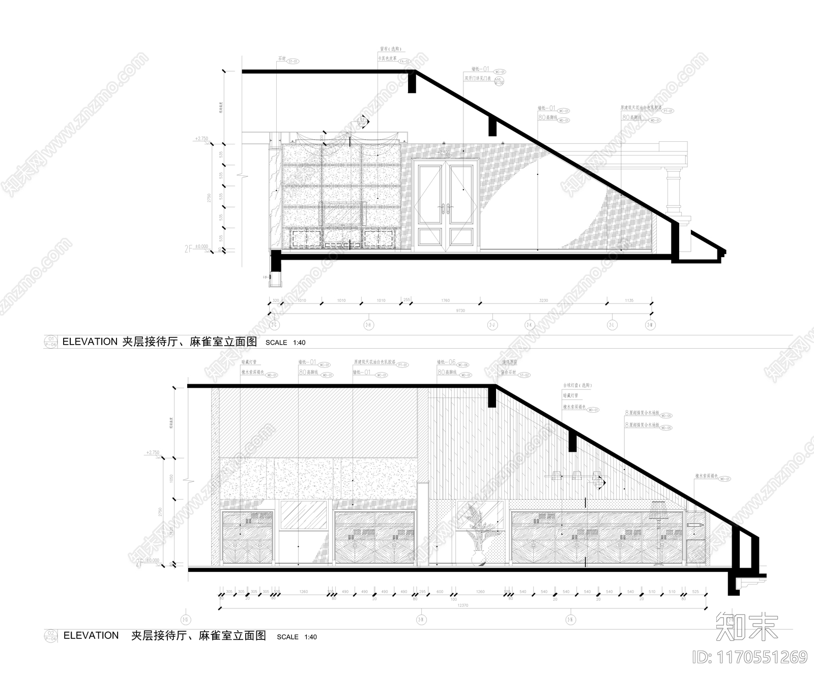 整体家装空间cad施工图下载【ID:1170551269】