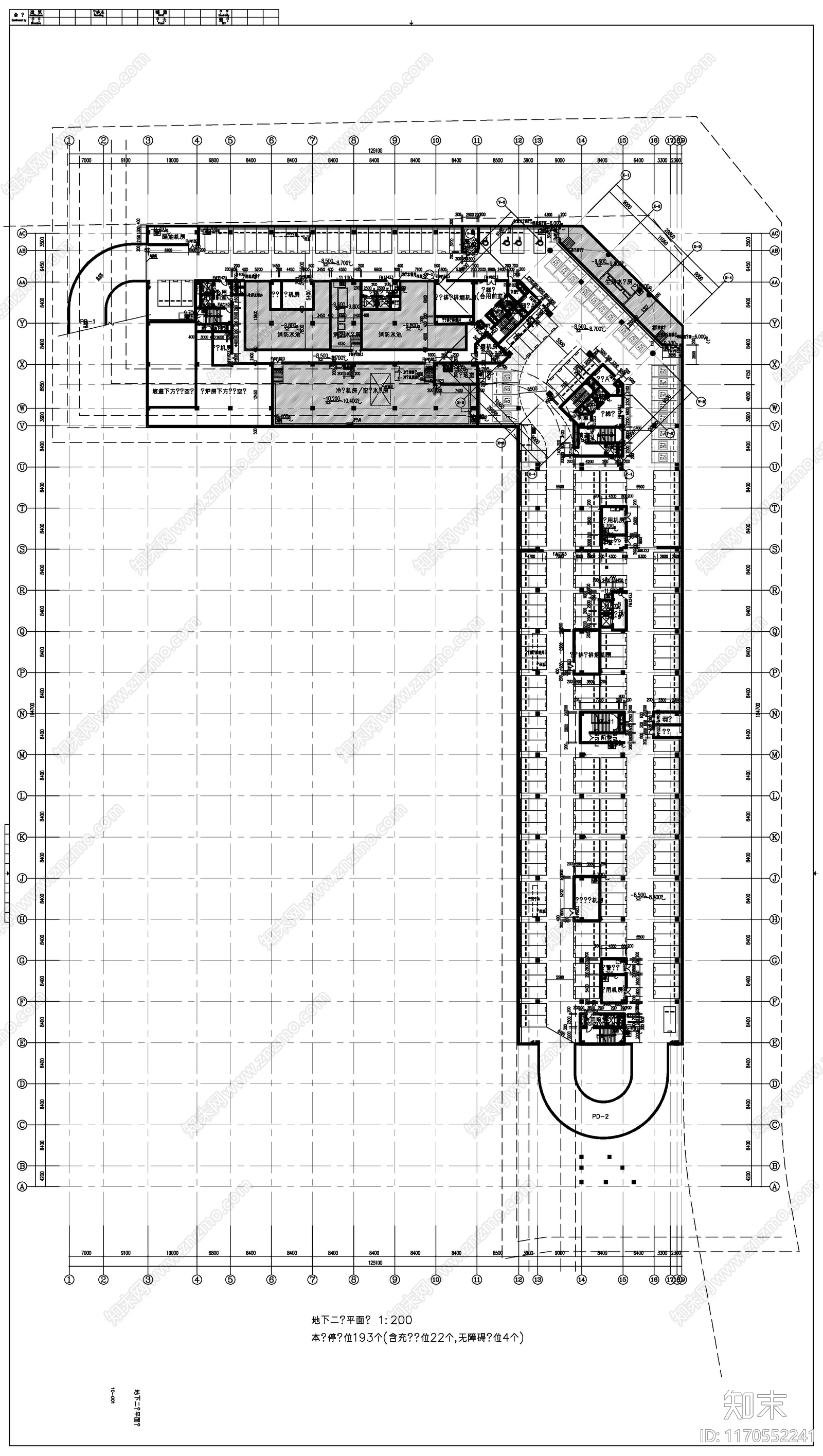 现代办公楼建筑cad施工图下载【ID:1170552241】