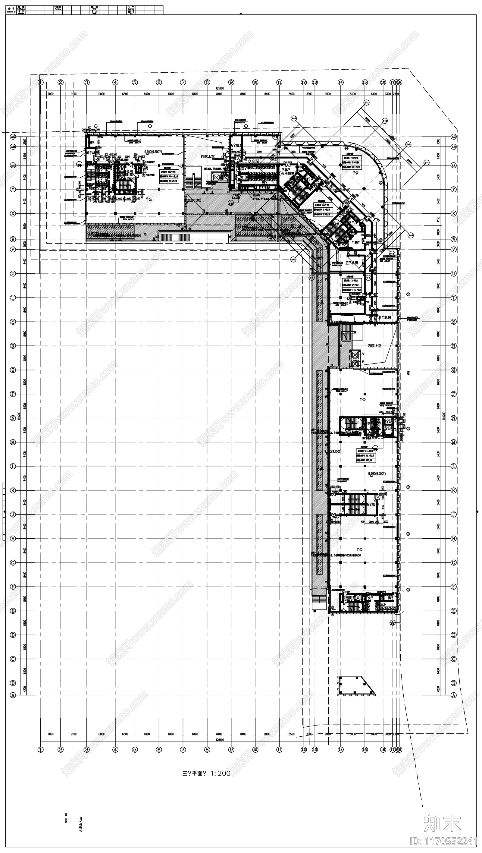 现代办公楼建筑cad施工图下载【ID:1170552241】