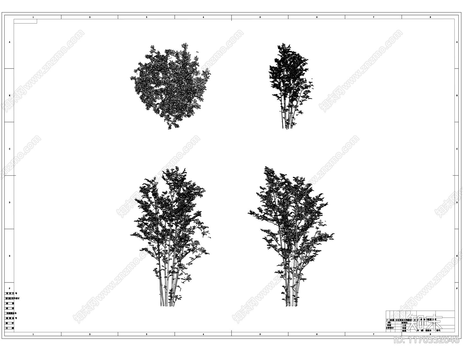 现代新中式树施工图下载【ID:1170552046】