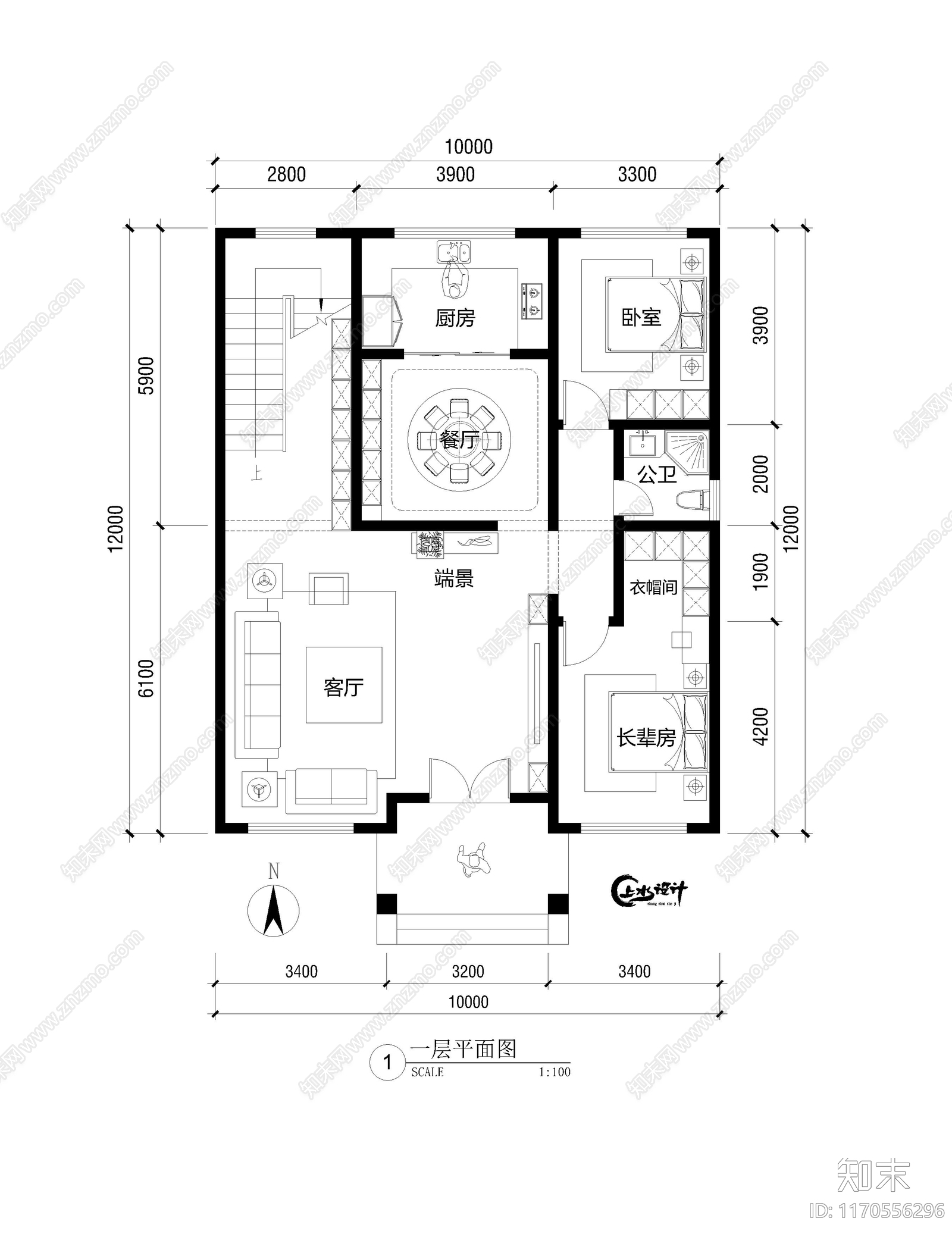 中式欧式别墅建筑cad施工图下载【ID:1170556296】