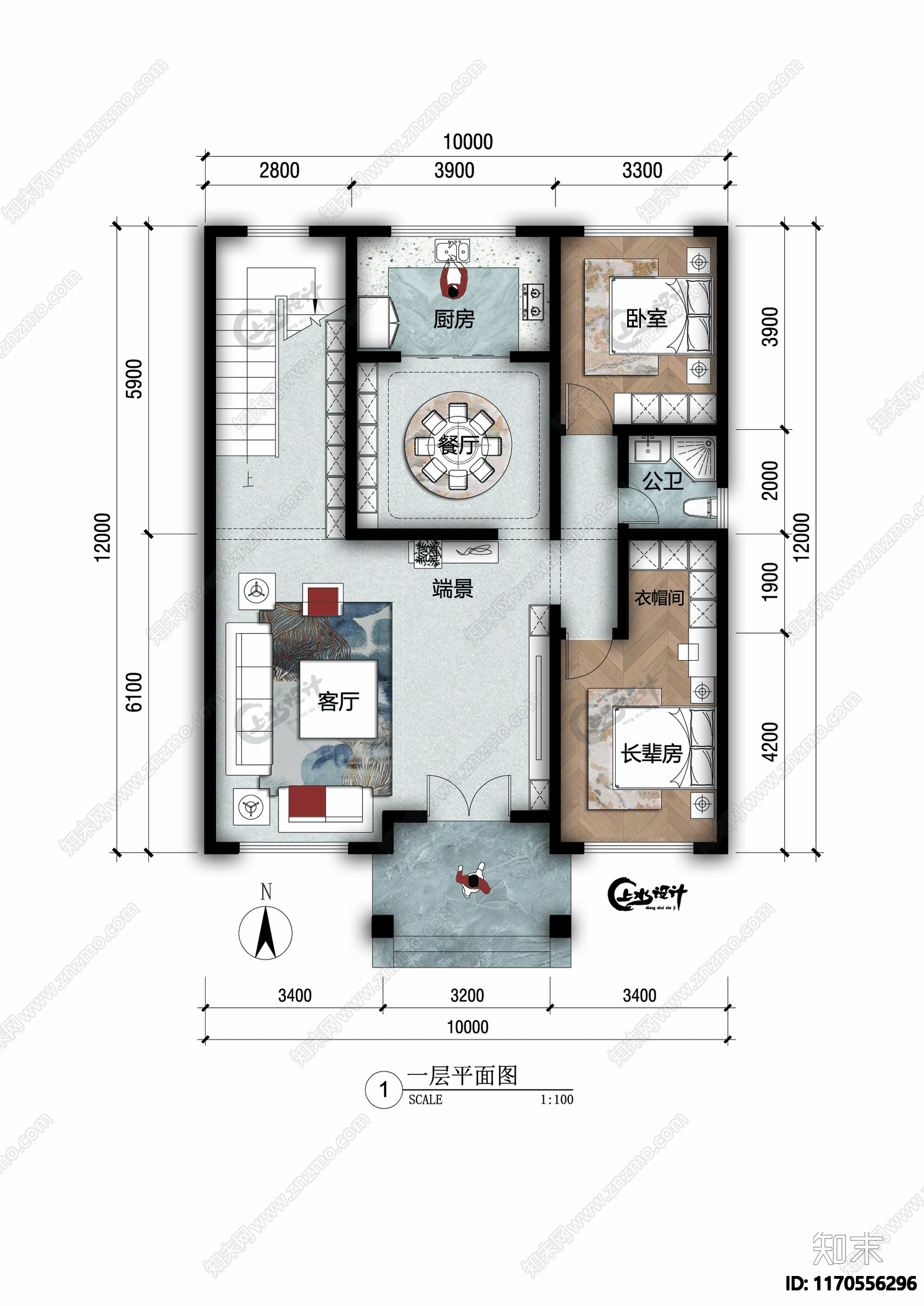 中式欧式别墅建筑cad施工图下载【ID:1170556296】