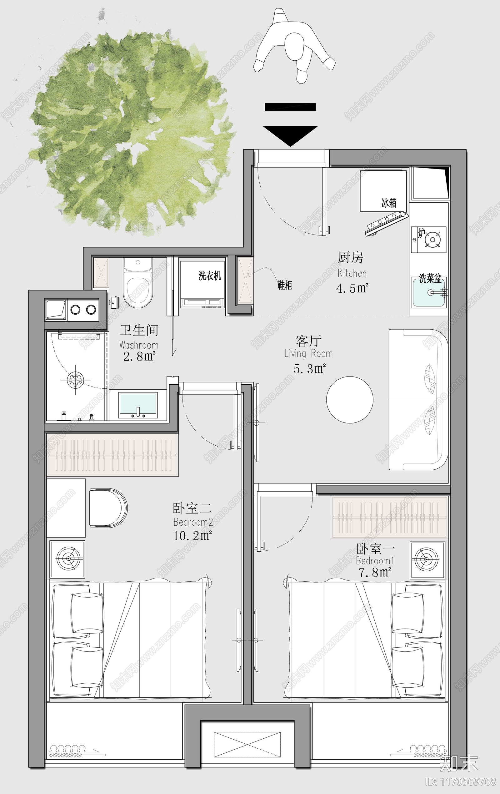 户型优化施工图下载【ID:1170569768】