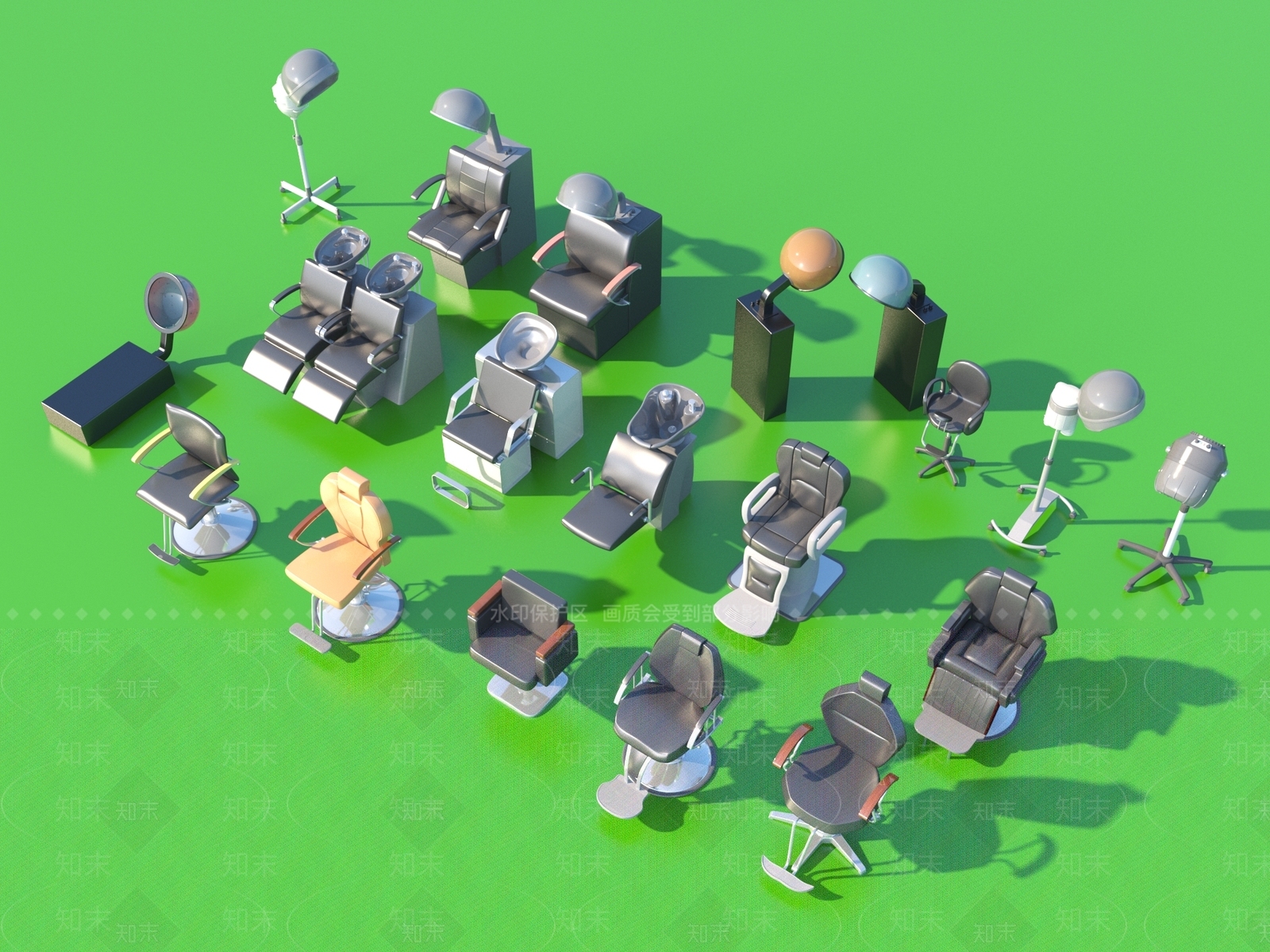 现代按摩椅3D模型下载【ID:1170571449】