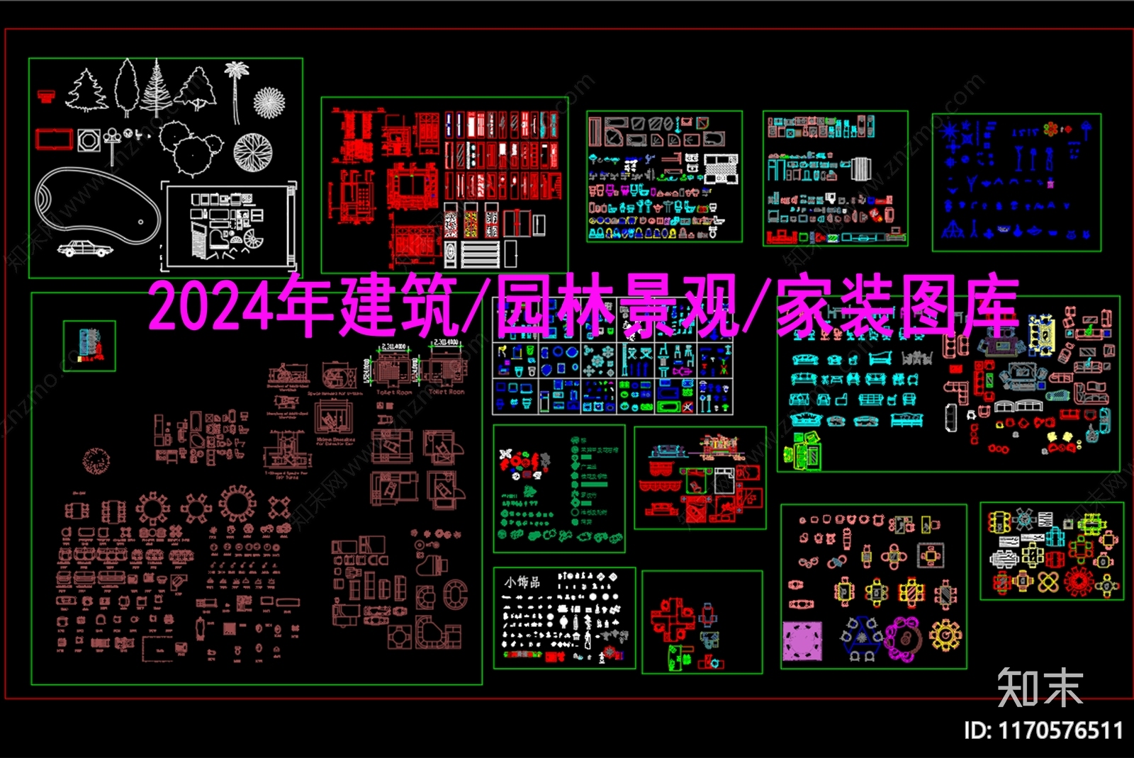 现代新中式整体家装空间cad施工图下载【ID:1170576511】