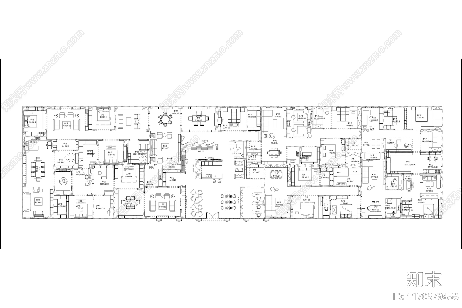 轻奢极简其他商业空间cad施工图下载【ID:1170579456】