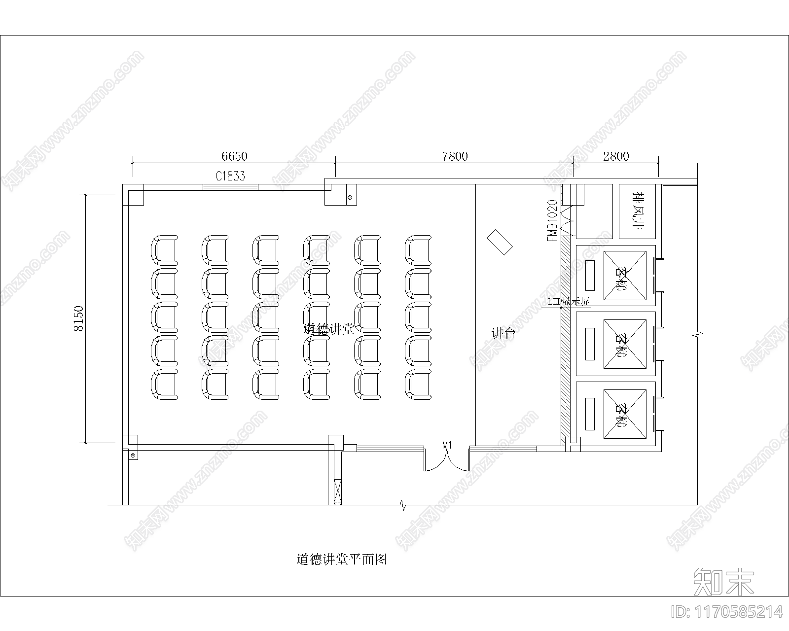 现代简约其他文化空间施工图下载【ID:1170585214】